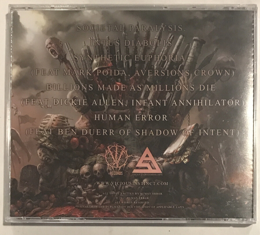 Human Error - Upon A Throne Of Greed CD 2017 Vicious Instinct
