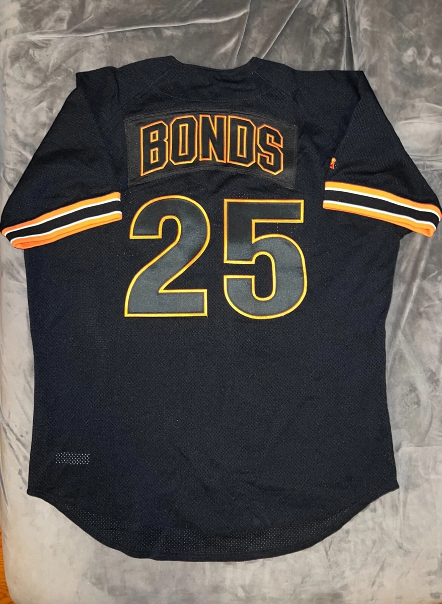 BARRY BONDS AUTHENTIC Russell Athletic SAN FRANCISCO GIANTS BP Black Jersey  46