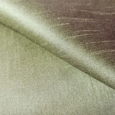 SAGE OLIVE BLACK SHADOW TWO TONE FAUX SILK POLY DUPIONI FABRIC 58" BY THE YARD