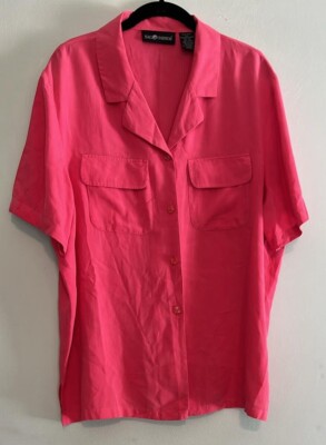 Sag Harbor Vintage Silk Blouse SZ XL Office Basic Buildable Wardrobe