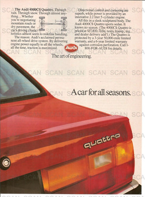 1986 Audi Quattro  Vintage Magazine Ad