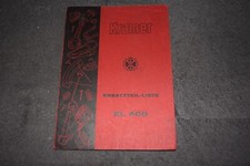 Ersatzteilliste Ersatzteilekatalog KRAMER Diesel-Schlepper KL400 08/1962