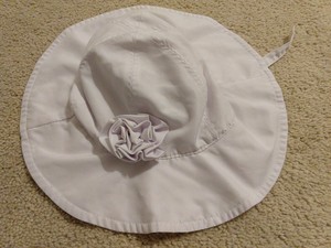 baby girl sun hat with chin strap