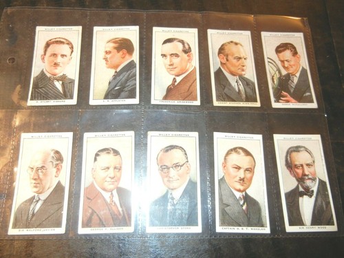 1934 Wills RADIO CELEBRITIES broadcaster series 1 Tobacco cards 50 card set UK
