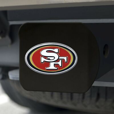 Fanmats 22610 San Francisco 49ers Black Metal Hitch Cover - 3D Color Emblem
