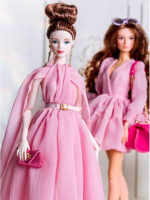 Pink Evening Dress 1/6 Doll Clothes Clothing Princess Wedding Party Gown  11.5" | eBay