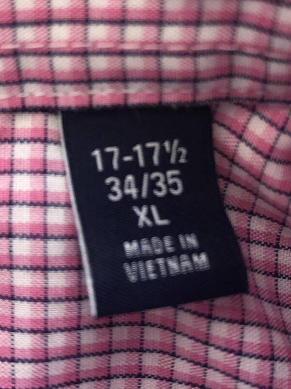 IZOD  EUC Button-Down Pink White Check Cotton Pol… - image 5