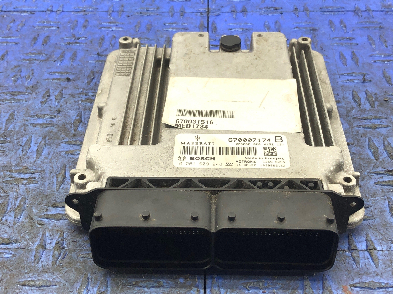 2014-2021 MASERATI QUATTROPORTE 3.0L ENGINE ELECTRONIC CONTROL MODULE 670031516