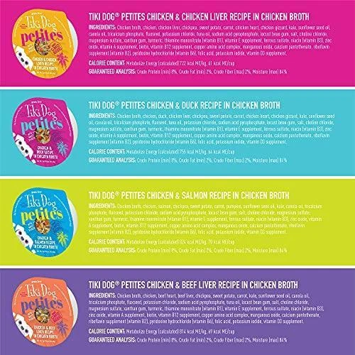 Comida húmeda para perros Tiki Dog Aloha Petites, paquete de variedad de 3 oz. Tazas 10 unidades Foto 3 de 4