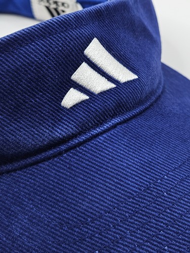 Vintage 90s Adidas Blue Tennis Golf Sun Visor Cap Hat Adults One Size Fits Most - Picture 14 of 18