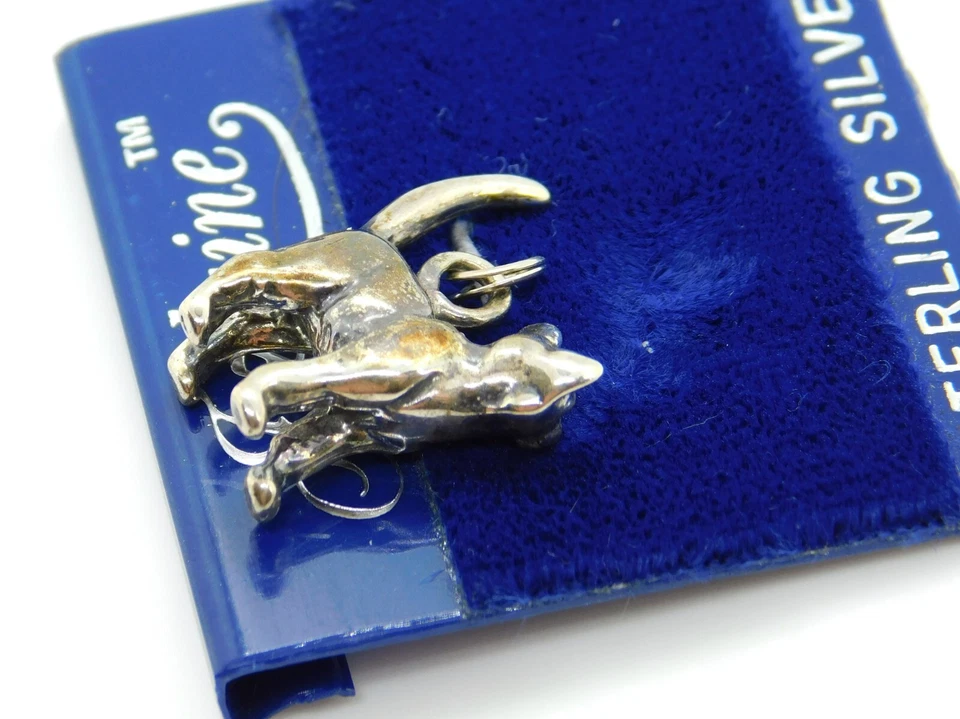 Dije de gato gatito de pie de plata de ley 925 Jezlaine Foto 3 de 4