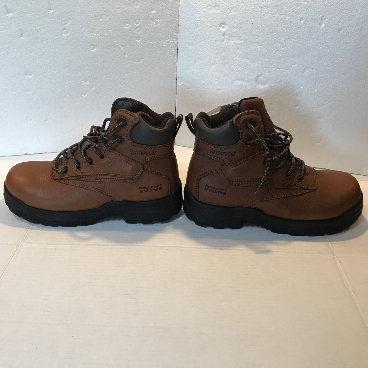 Rockport Mens Work Boots Brown Waterproof Composite Toe RK6628 9.5W Wide Amazon.com: Rockport More Energy 6 main image 2
