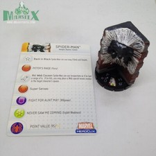 Heroclix Web of Spider-Man set Spider-Man (black) #022 Uncommon figure w/card!
