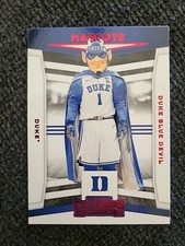 Duke Blue Devil 2020 Panini Contenders Draft Mascots Red #14 Duke