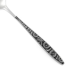 Unknown Mfg SPRING BOUQUET Stainless Korea Black Acnt Silverware CHOICE Flatware