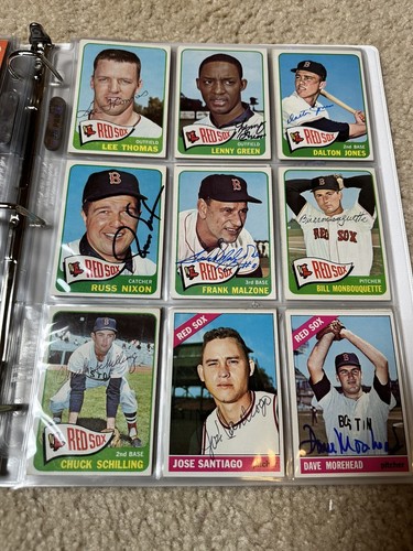 Huge Lot 108 Signed Cards of RED SOX VINTAGE AUTO'S TOPPS 1957-70 and Team Cards - Picture 10 of 17