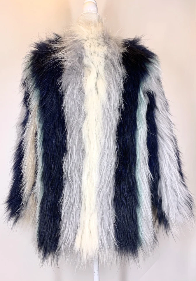 Nuevo abrigo tejido de piel hecho a mano para mujer 0-2/XXS-XS Foto 4 de 4