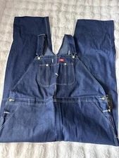 Dickies Men's Bib Overalls Overhauls Size 48 X 32