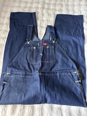 Dickies Men's Bib Overalls Overhauls Size 48 X 32