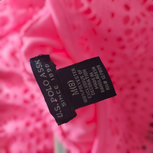 *NWT* U.S POLO ASSN Girls Hot Pink Romper Size M(8) - Picture 3 of 5