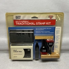 COSCO 2000 PLUS Do It Yourself Traditional Stamp Kit Custom Black Ink (030968)