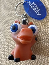 Vintage Keychain Horse With Google Eyes Move