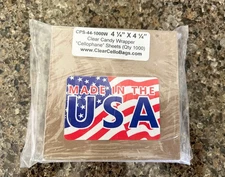 Clear Cellophane Candy Wrapper sheets 1000ct, CPS-44-1000W, 4.25" x 4.25" Square