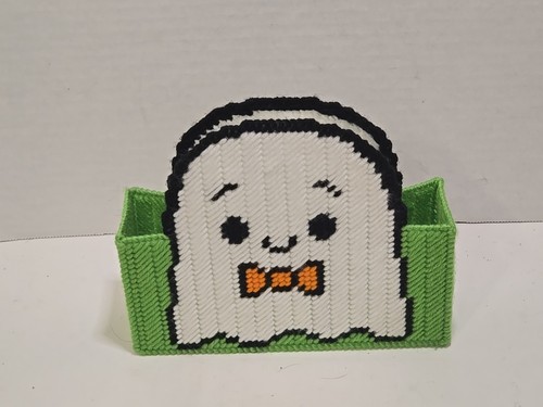 Vintage Needlepoint Ghost Napkin Holder - Picture 2 of 5