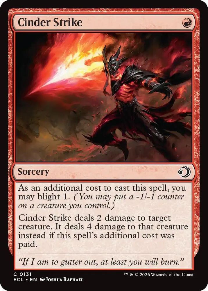 Cinder Strike 131 ECL Lorwyn Eclipsed Magic MTG NM