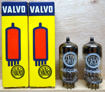 Pair: VALVO ECC81 MULLARD MADE | SEHR GUT   NOS NIB same codes Tubes ( 12AT7 )