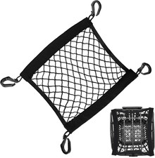 Gepäcknetz Auto Fahrradkorb Kofferraumnetz elastisch 29x31cm 4 Haken Set