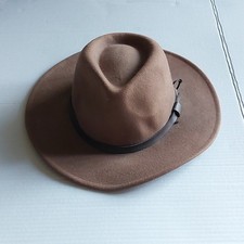Dorfman Pacific 100 Wool Felt Small/Medium Brown Hat - Excellent Condition