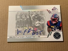 Walter Fletcher 2025 Upper Deck CFL Game Used Autograph Montreal Alouettes #2