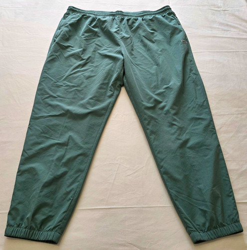 Lacoste, Lacoste Men's Track Pants Green 4XL Big & Tall Drawstring Pockets Solid