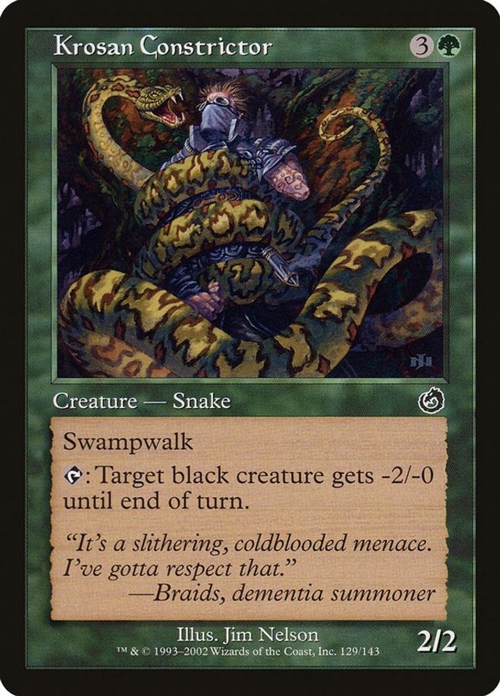 2002 Magic: The Gathering Torment - Krosan Constrictor (#129, C, Lightly Played)