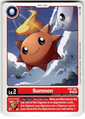 Sunmon EX5-001 U Digimon CCG | Animal Colosseum Near Mint