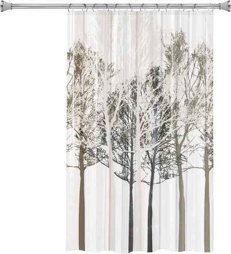 Splash Home Forest PEVA 4G Premium Plastic, 70"W x 72"L (Pack of 1), Beige