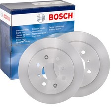 2X BOSCH BREMSSCHEIBEN 238,7mm VOLL HINTEN PASSEND FÜR HONDA CITY JAZZ