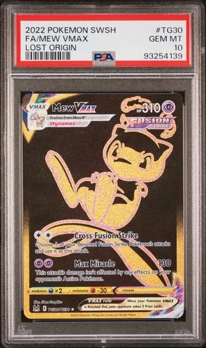 2022 POKEMON SWORD & SHIELD LOST ORIGIN #TG30 FULL ART/MEW VMAX PSA 10