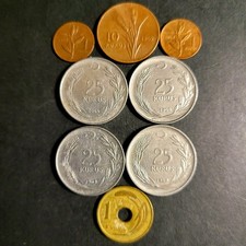 Turkey Coin Lot - 8 Older Kurus Coins 1949-1960s World Currency