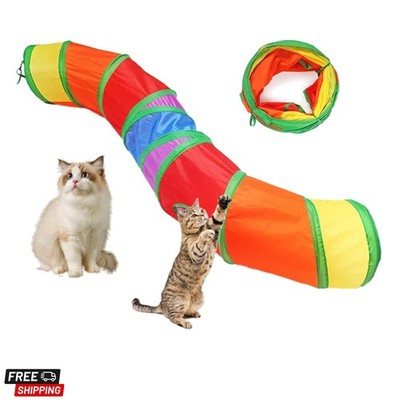 Cat Tunnel,Pet Cat Tunnels for Indoor Cats Large,Collapsible Cat Tunnel Maze ...