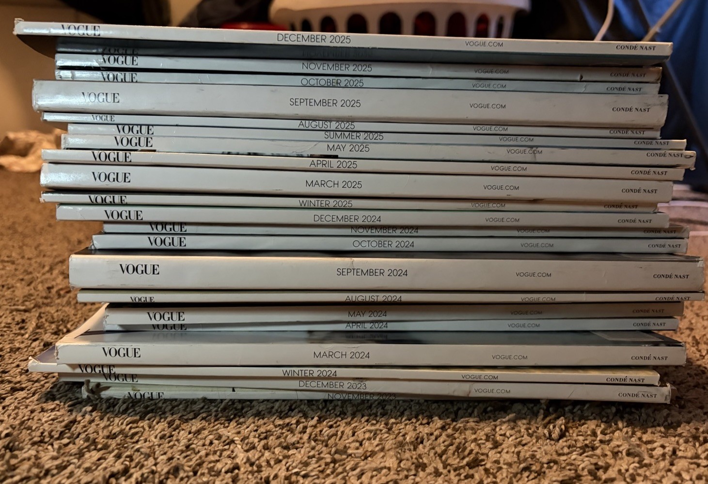 Large Vogue Magazine lot Nov 23- Dec 25