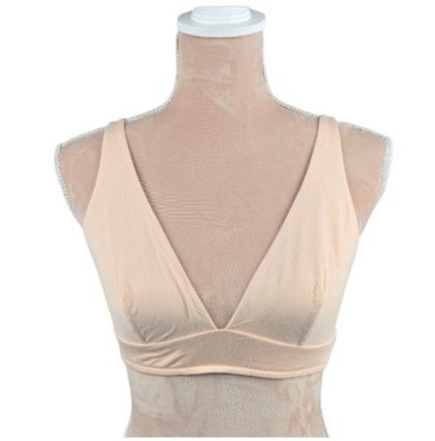 Lively Plunge Bralette Beige Size Large