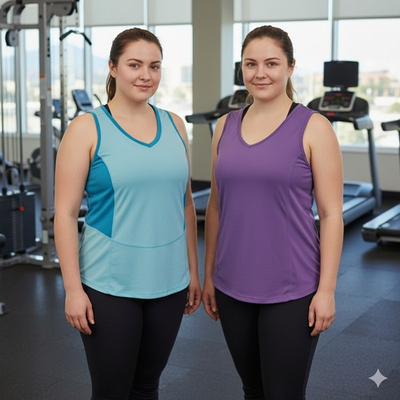 #ad #ad Champion and Tek Gear Athletic Gym Exercise Tanks Set of 2 Womens Size L $19.99