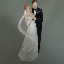 Tortenfigur Hochzeitstorte Tortendeko Tortenaufsatz Brautpaar modern 16 cm