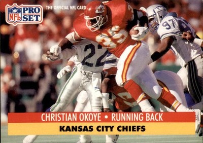 1991 NFL Pro Set Christian Okoye #185 (6024)