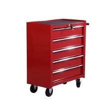 Brugel Carrello Cassettiera Porta Utensili Officina Rosso 67.5x33x77cm ED0004