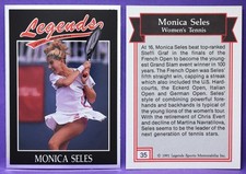 Monica Seles Women's Tennis 1991 Legends Magazine Silver Foil Border Insert #35