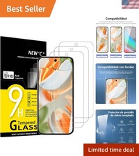 Case-Friendly Tempered Glass Screen Protectors for Google Pixel 9 10 - 3 Pack