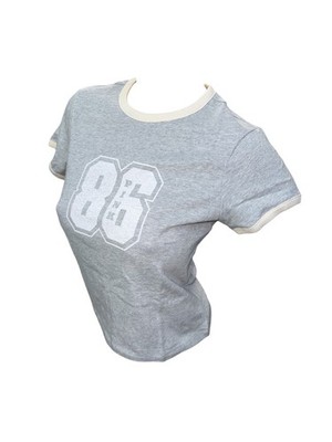 Victoria's Secret Pink Retro Cotton Short Slleve Tee Gray NWT